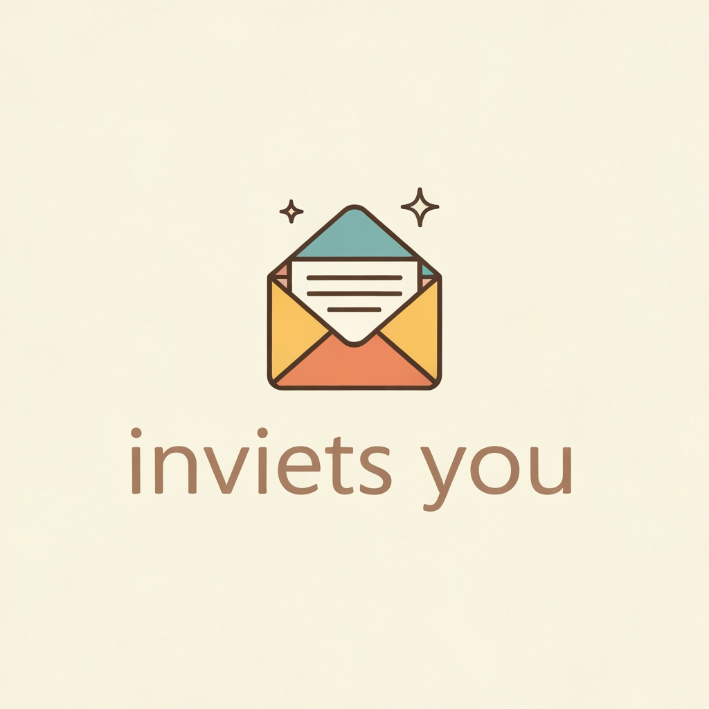 AI Design for I WANT TO CREATE A INVITATION APPLICATION LOGO MY APPLICATION NAME IS "invites you"