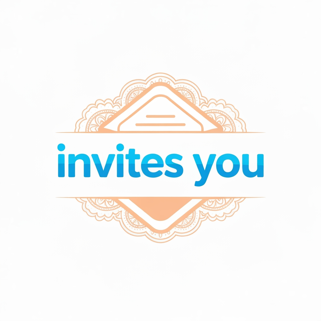 AI Design for I WANT TO CREATE A INVITATION APPLICATION LOGO MY APPLICATION NAME IS "invites you"