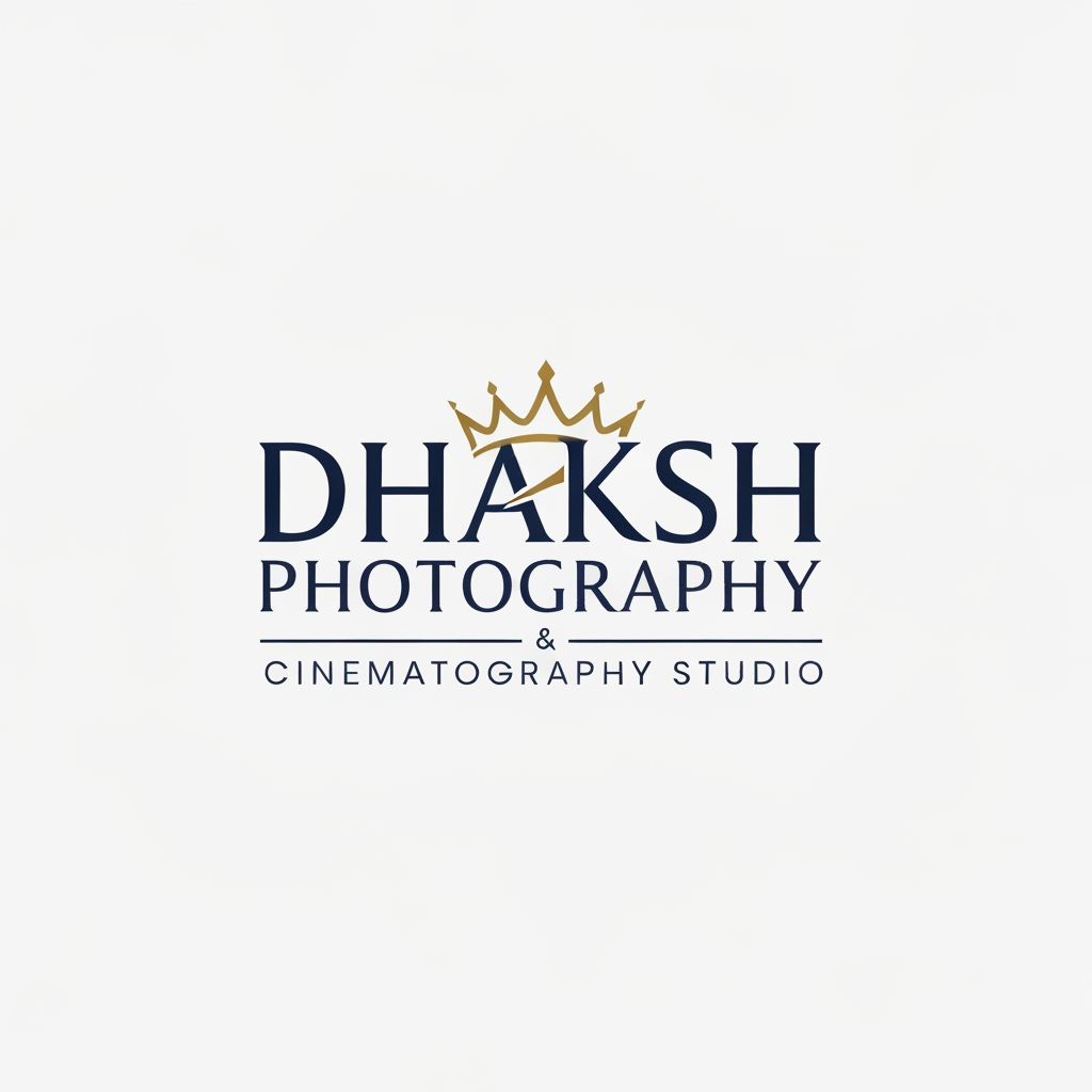 AI Design for i need a logo for my photographt and cinematography studio its named by dhaksh photography i nee a logo like more premium and royal and classy