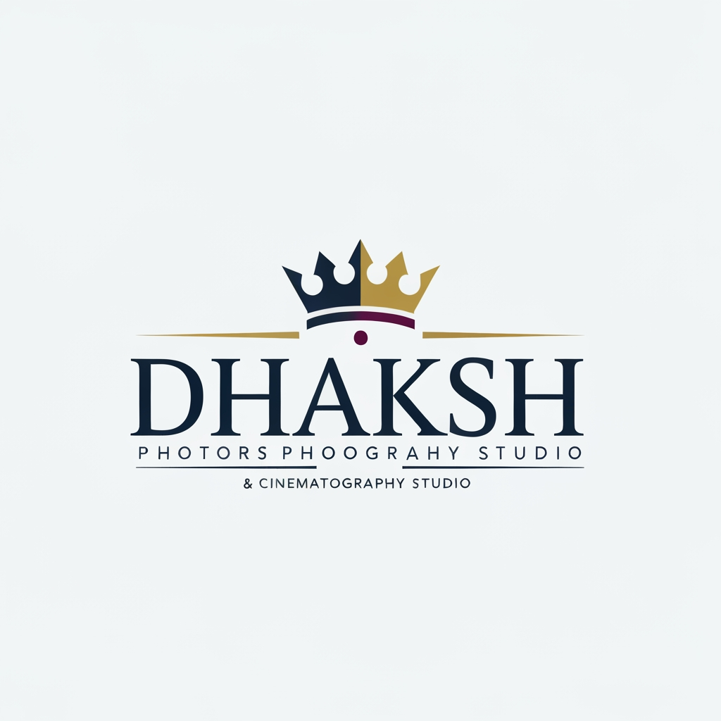 AI Design for i need a logo for my photographt and cinematography studio its named by dhaksh photography i nee a logo like more premium and royal and classy