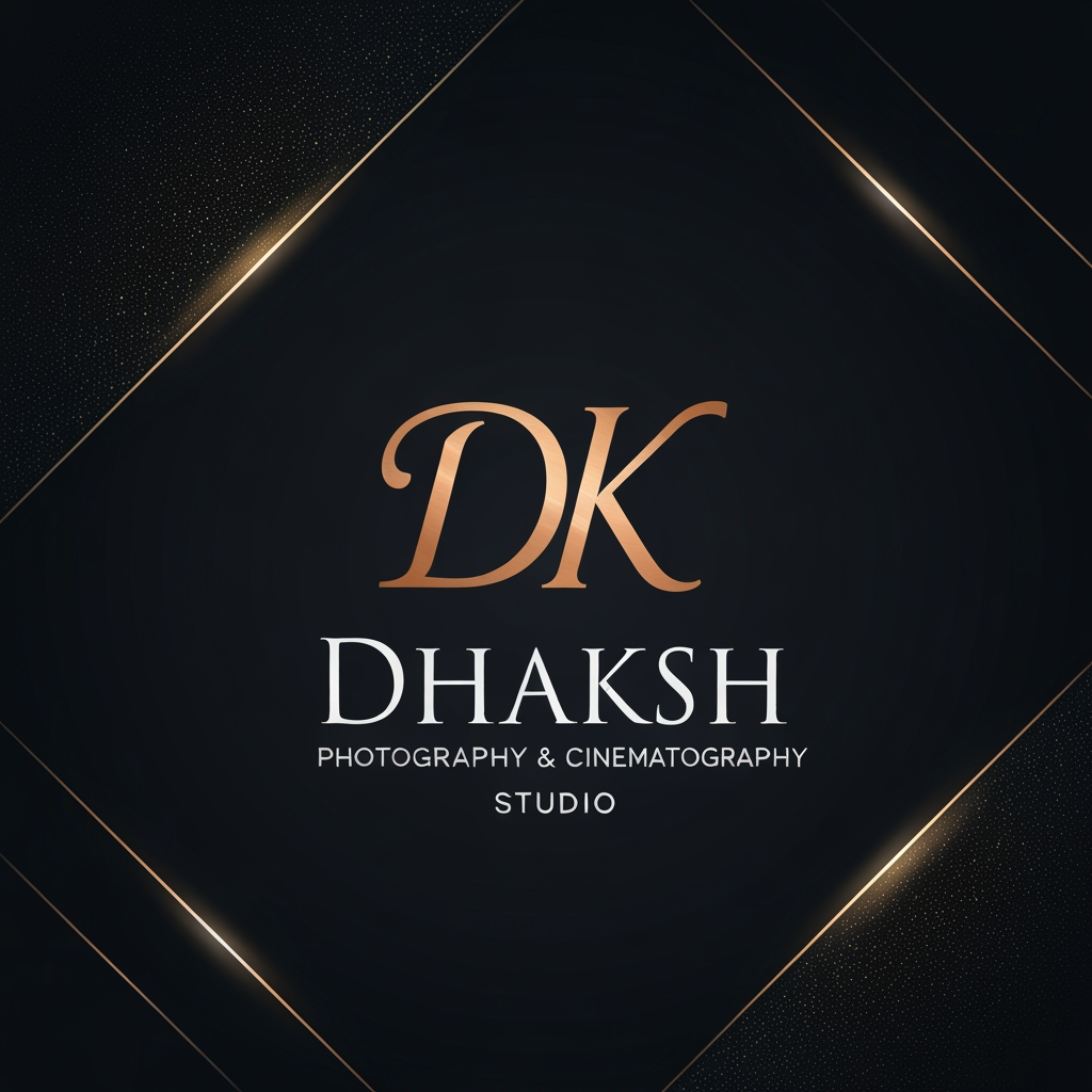 AI Design for i need a logo for my photographt and cinematography studio its named by dhaksh photography i nee a logo like more premium and royal and classy