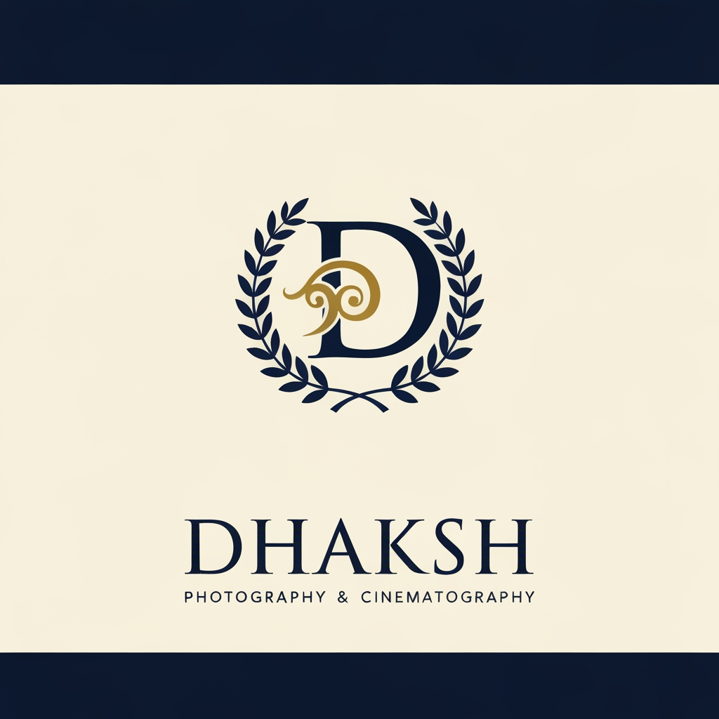 AI Design for i need a logo for my photographt and cinematography studio its named by dhaksh photography i nee a logo like more premium and royal and classy