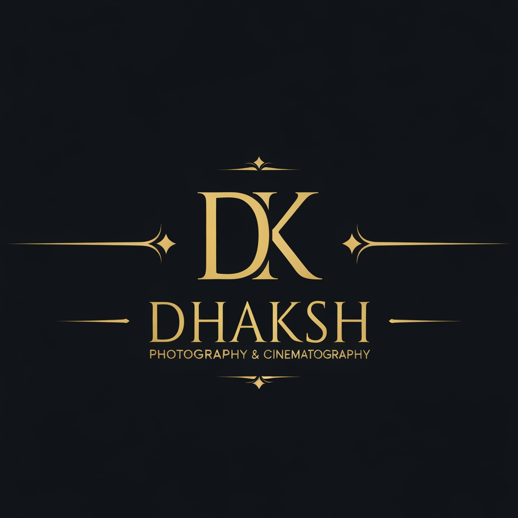 AI Design for i need a logo for my photographt and cinematography studio its named by dhaksh photography i nee a logo like more premium and royal and classy