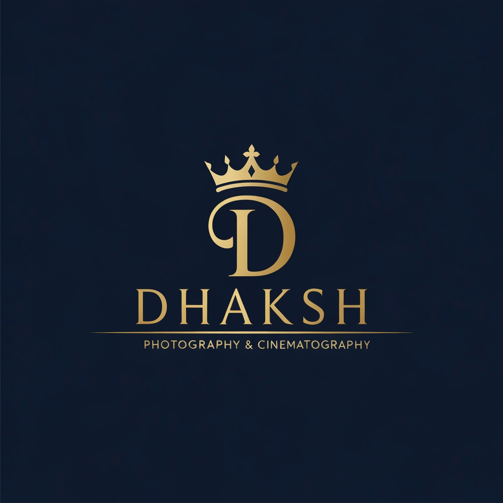AI Design for i need a logo for my photographt and cinematography studio its named by dhaksh photography i nee a logo like more premium and royal and classy