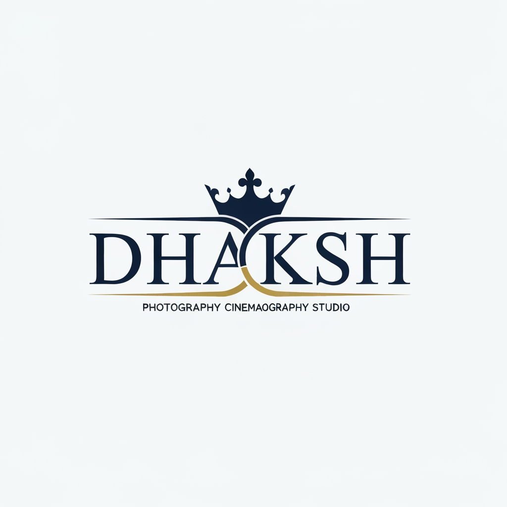 AI Design for i need a logo for my photographt and cinematography studio its named by dhaksh photography i nee a logo like more premium and royal and classy