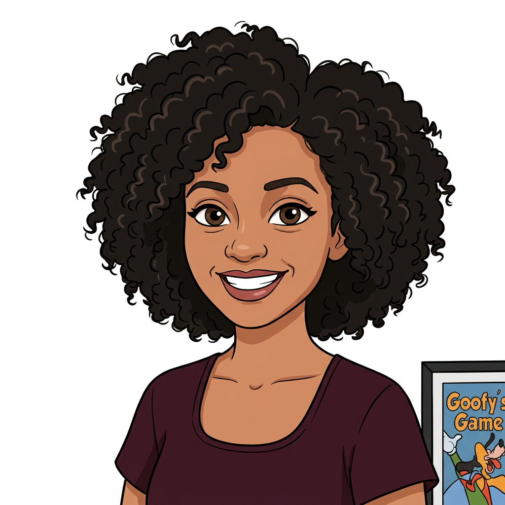 redraw the first image in the exact same art style as second image and make sure the face of the woman is recognizable, the illustratrion will be on solid white background