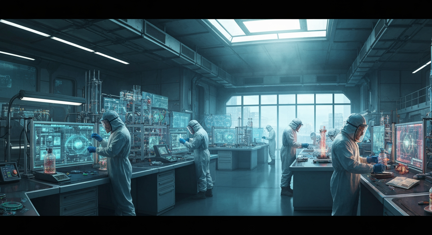 AI Design for Cinematic wide environment concept for Launch visuals for my online course. Expansive scene, atmospheric depth, clear visual story, strong lighting direction, polished concept-art quality.