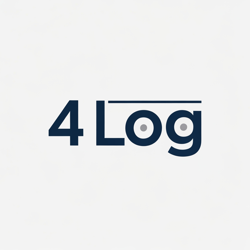 AI Design for a logo with the name 4 log , for a tarhet audience of 40-50 age grp it will go a tshirt