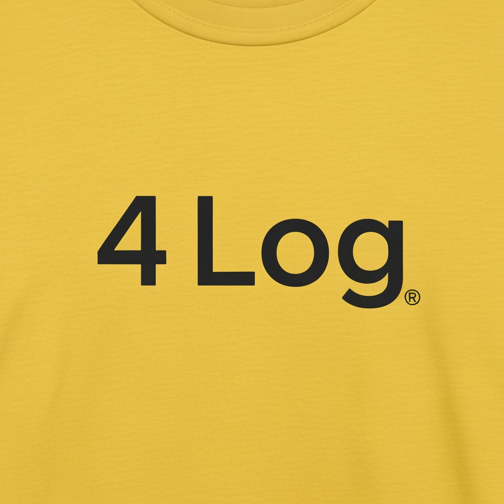 AI Design for a logo with the name 4 log , for a tarhet audience of 40-50 age grp it will go a tshirt