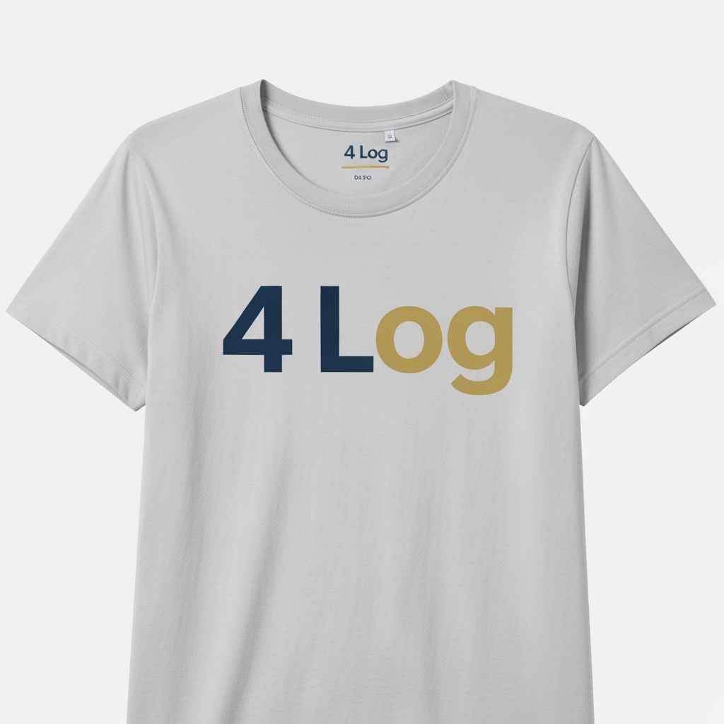AI Design for a logo with the name 4 log , for a tarhet audience of 40-50 age grp it will go a tshirt