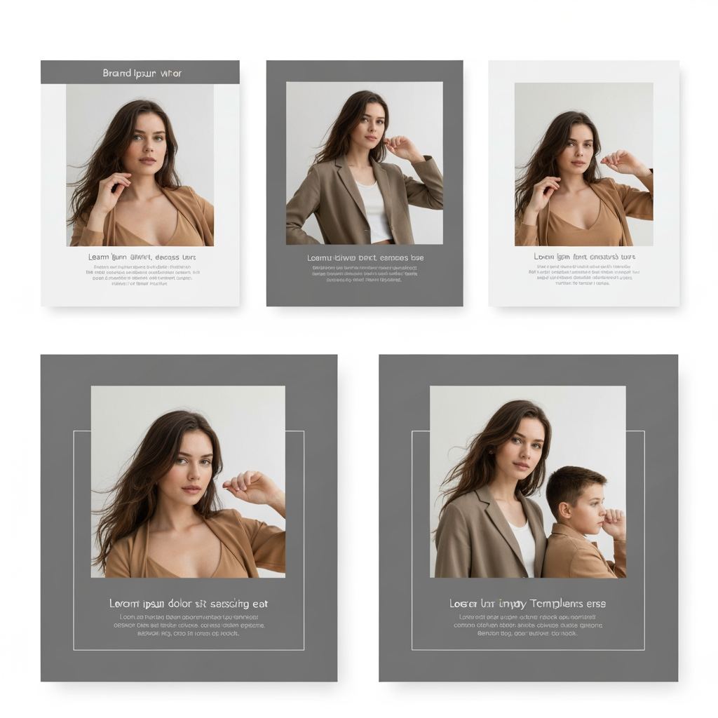 AI Design for Square social feed visual concept for Story templates for my brand. Strong central subject, clean composition, platform-ready crop, cohesive color and mood, clear empty area for caption or headline to be added later, no readable text generated.