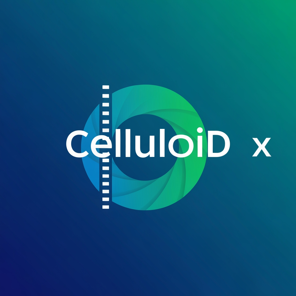 AI Design for Brand Name - Celluloid Folio , an instagram and x platfrom page which discusses of cinema and it's crafts , I am looking for some out of the box logos , not the traditional types