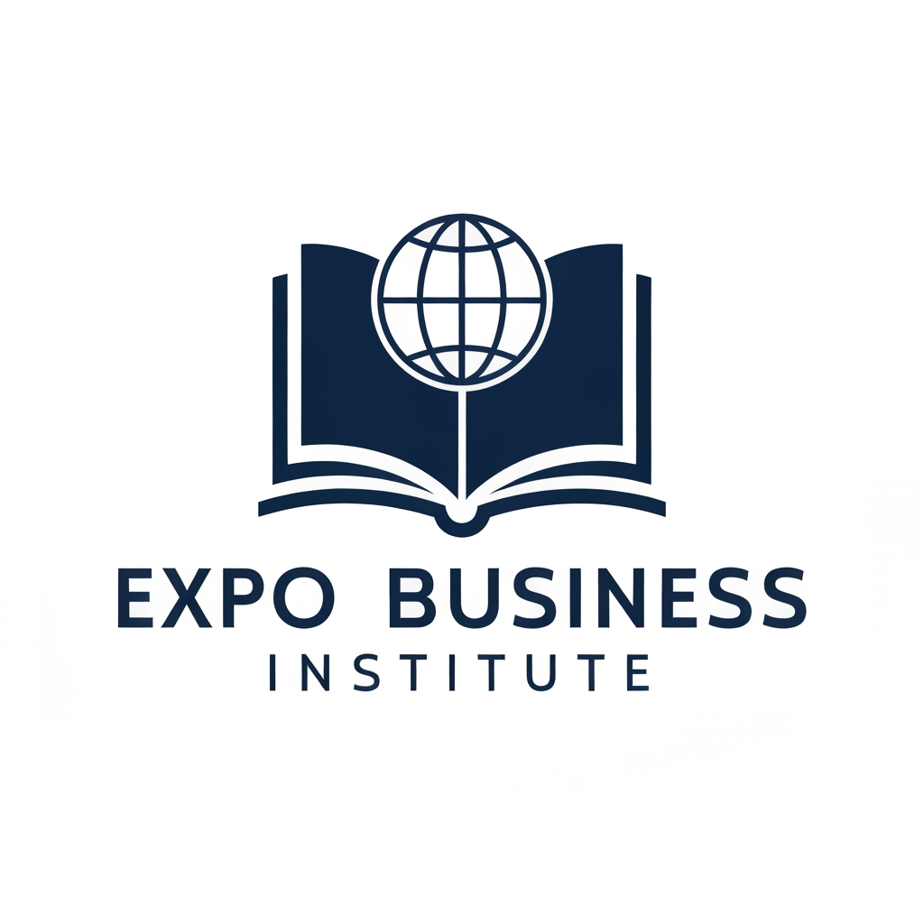 AI Design for i need create logo for my brand "EXPO BUSINESS INSTITUTE" in 1:1 ratio
