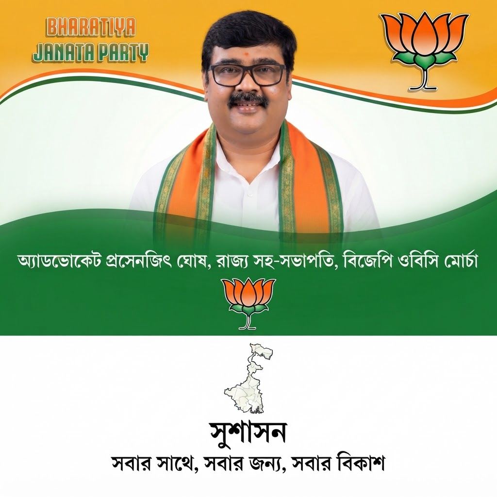 AI Design for west bengal small map bengali wright sushason beneath and bengali wright sabar sathe ,sabar jonno sbar bikash.