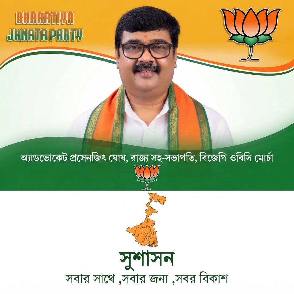 AI Design for west bengal small map bengali wright sushason beneath and bengali wright sabar sathe ,sabar jonno sbar bikash.