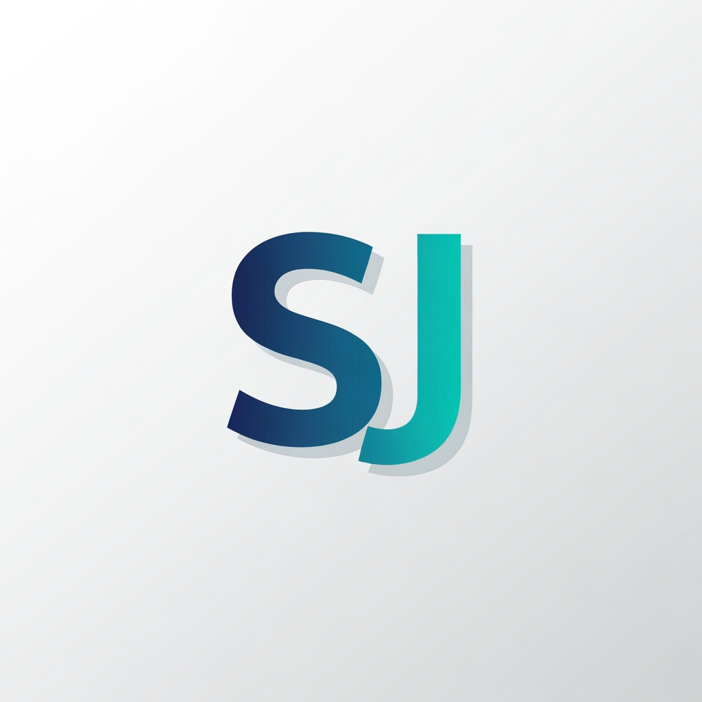 AI Design for create a logo with name of SJ