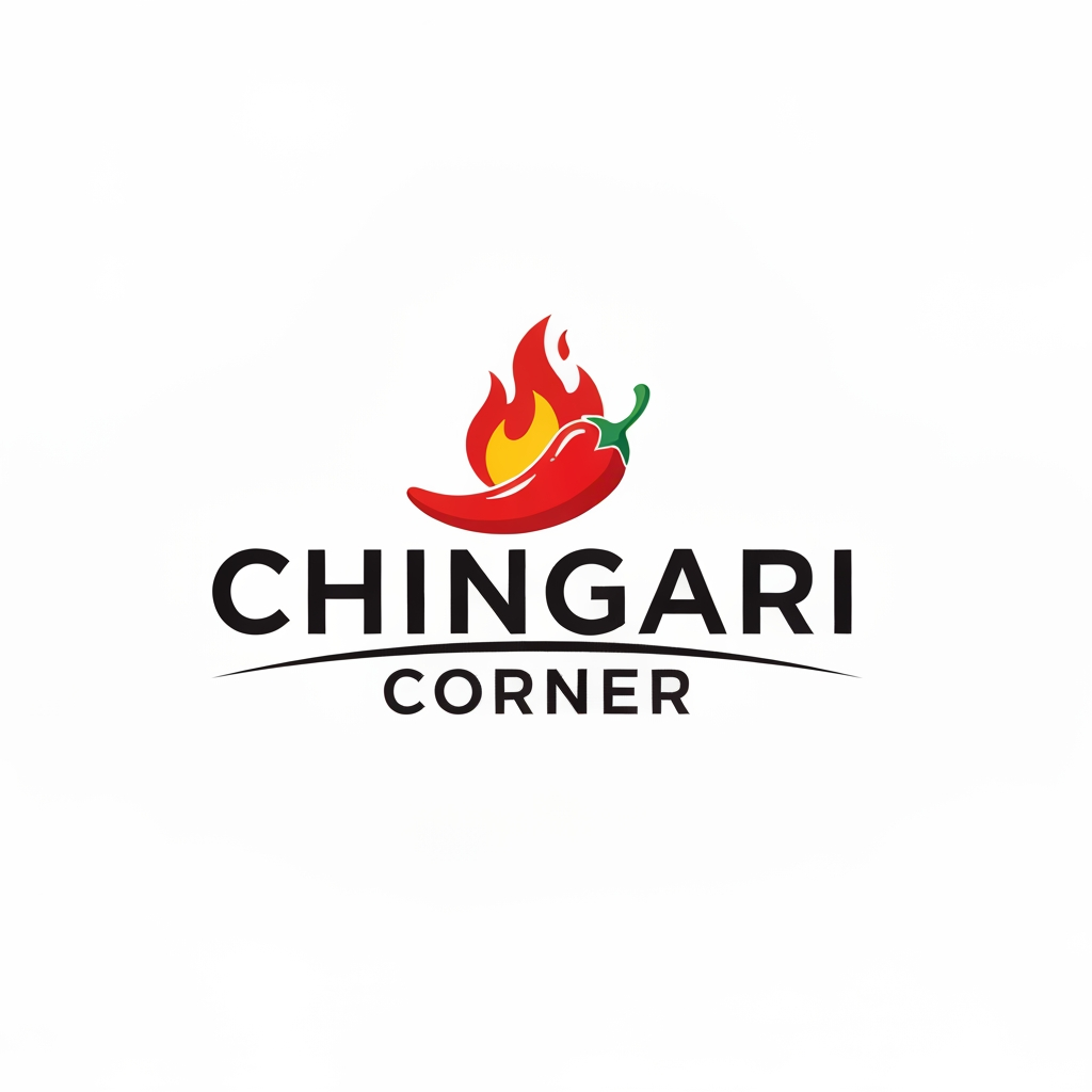 AI Design for generate asthatic logo for chicken restaurant whose name is [  chingari  corner] using morden style