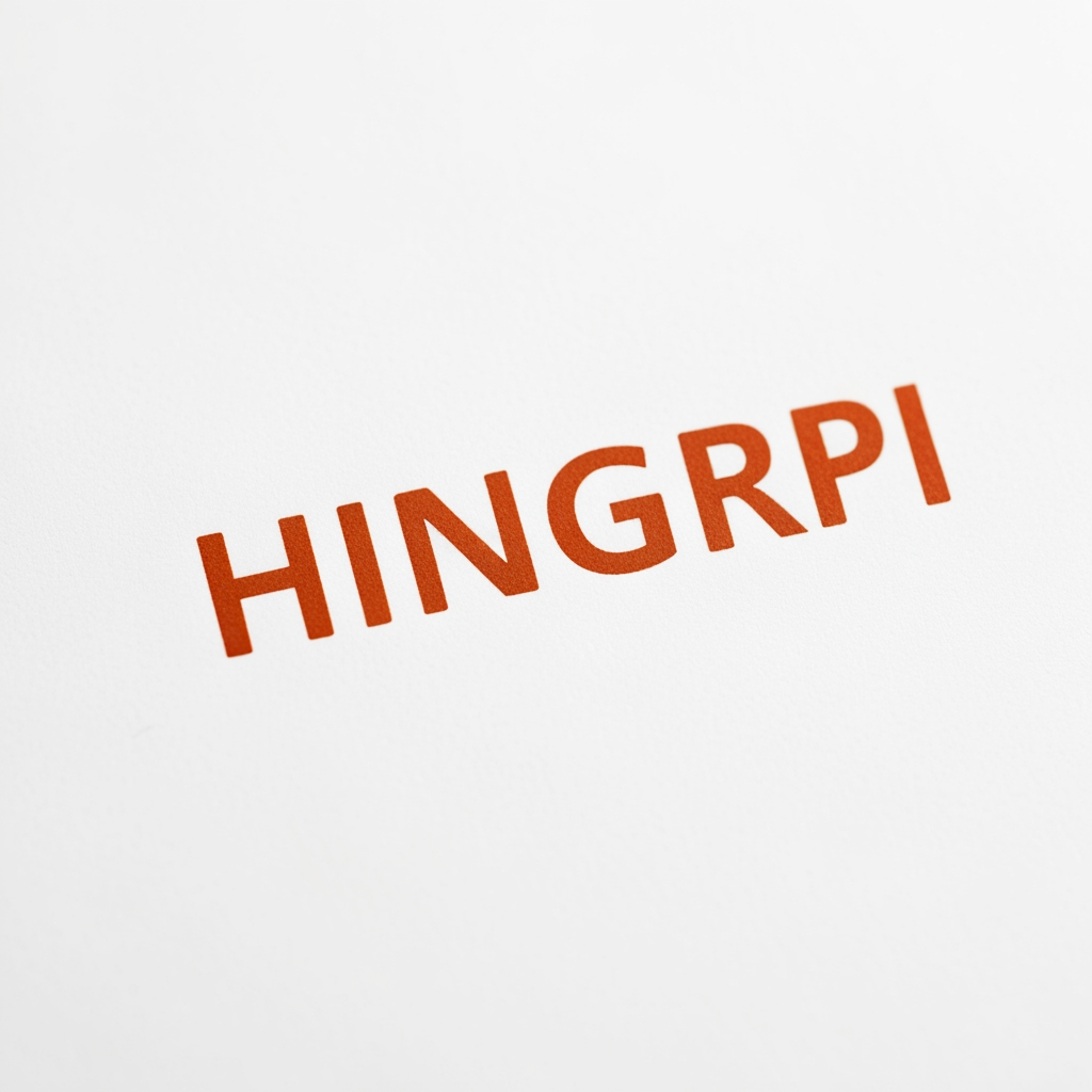AI Design for change the colour of letter (HINGRI) to dark orange