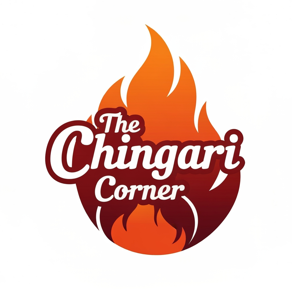 AI Design for generate asthatic logo for chicken restaurant whose name is [the  chingari  corner] without use chicken image