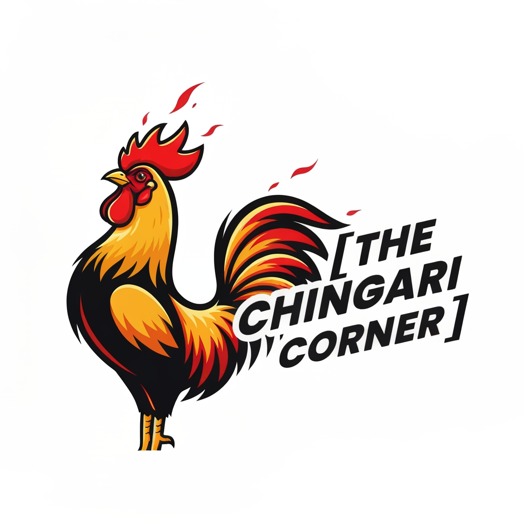 AI Design for generate asthatic logo for chicken restaurant whose name is [the  chingari  corner] using chicken image
