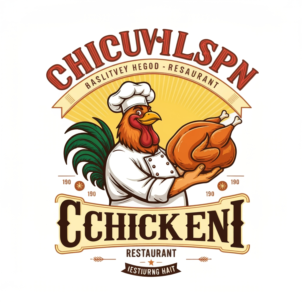 AI Design for generate logo for chicken restorent