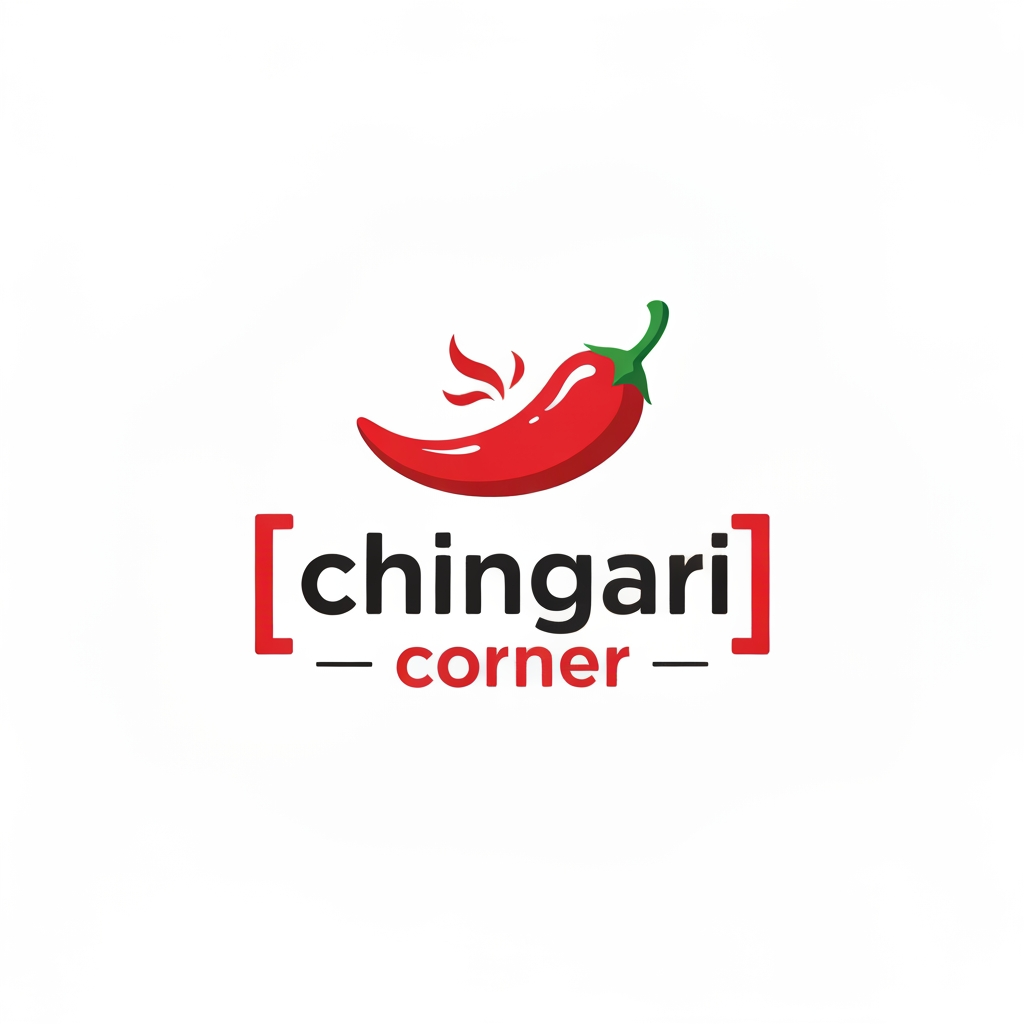 AI Design for generate asthatic logo for chicken restaurant whose name is [  chingari  corner] using morden style