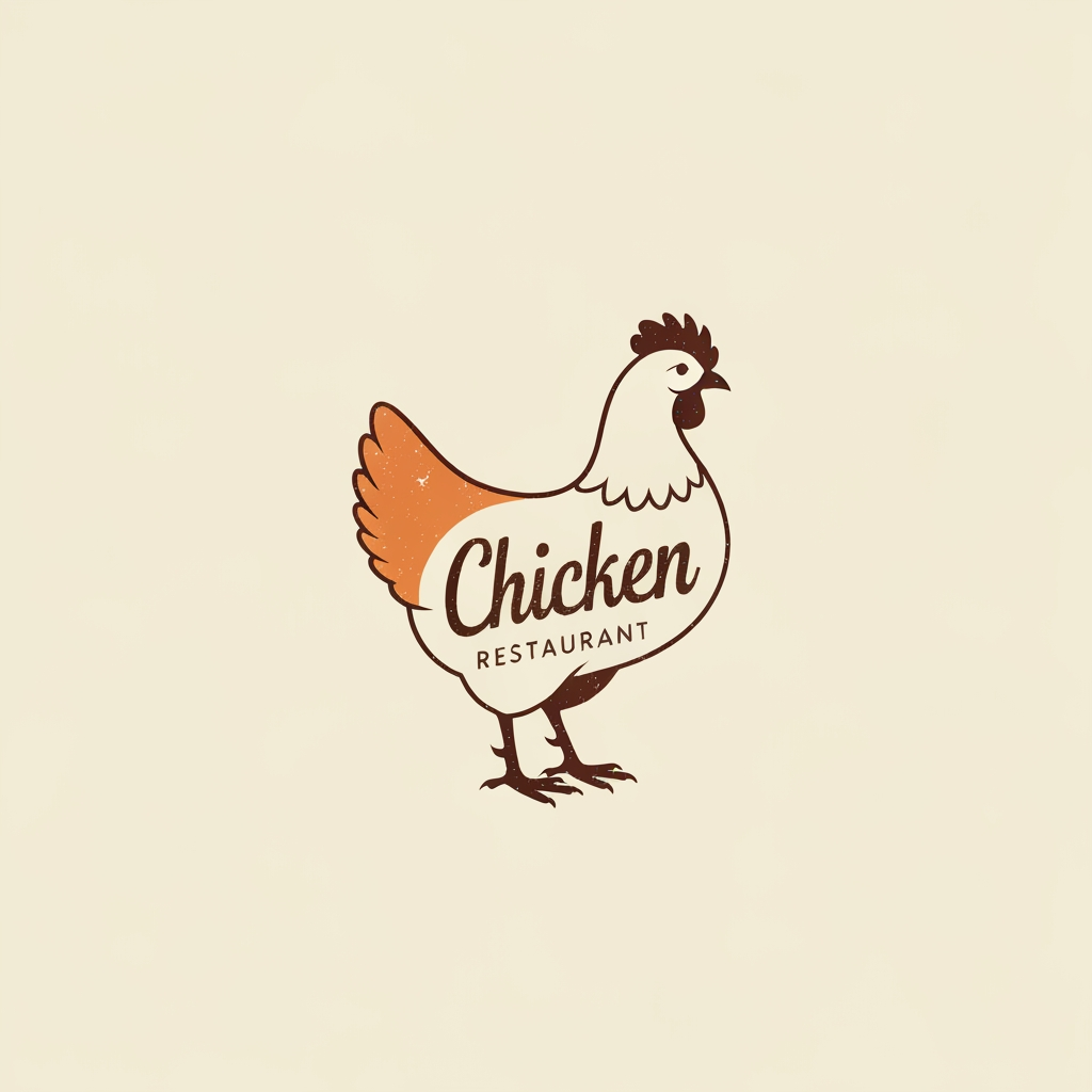 AI Design for generate asthatic logo for chicken restaurant