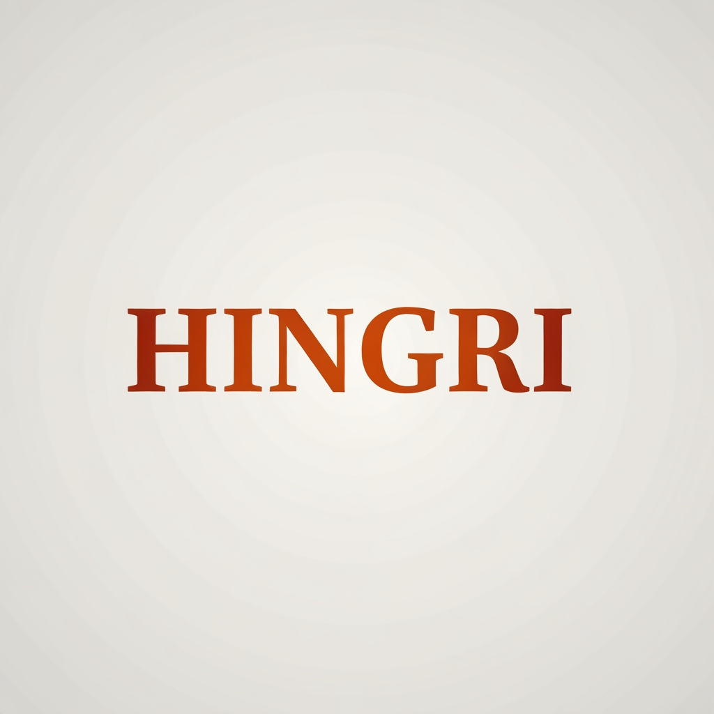 AI Design for change the colour of letter (HINGRI) to dark orange