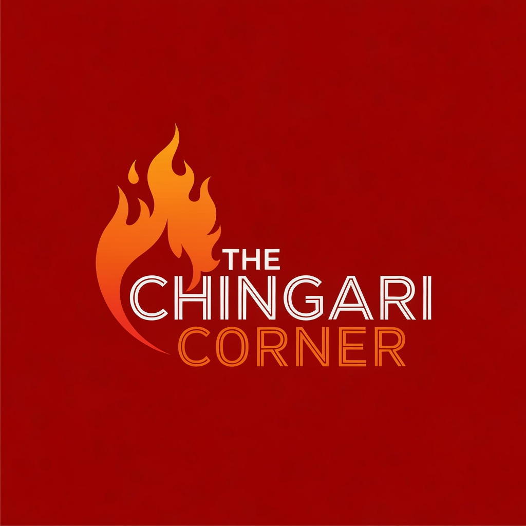 AI Design for generate asthatic logo for chicken restaurant whose name is [the  chingari  corner] without use chicken image