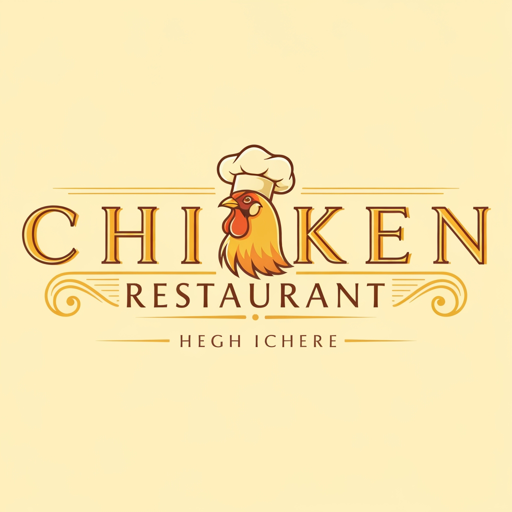 AI Design for generate asthatic logo for chicken restorent