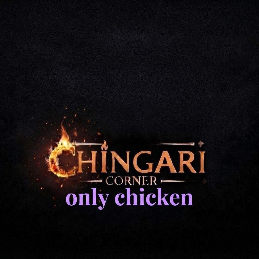 AI Design for add the letter ( only chicken )at the bottom side in abrightr voilet colour