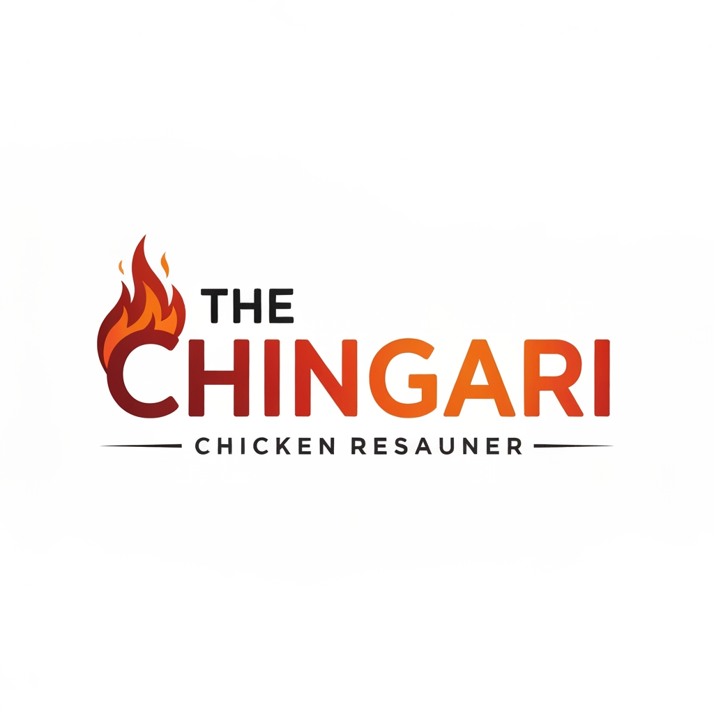 AI Design for generate asthatic logo for chicken restaurant whose name is [the  chingari  corner] without use chicken image