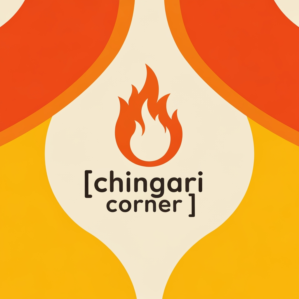 AI Design for generate asthatic logo for chicken restaurant whose name is [  chingari  corner] using morden style