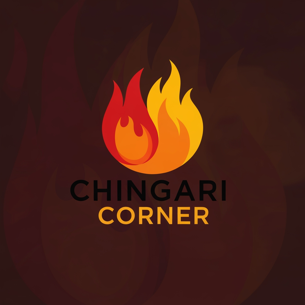 AI Design for generate asthatic logo for chicken restaurant whose name is [  chingari  corner] using morden style