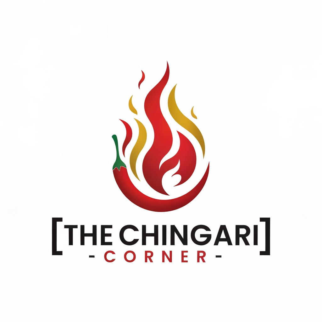 AI Design for generate asthatic logo for chicken restaurant whose name is [the  chingari  corner] without use chicken image