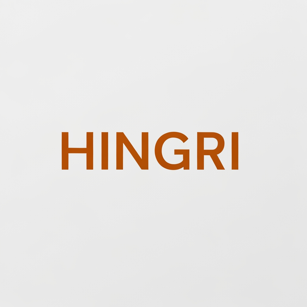 AI Design for change the colour of letter (HINGRI) to dark orange