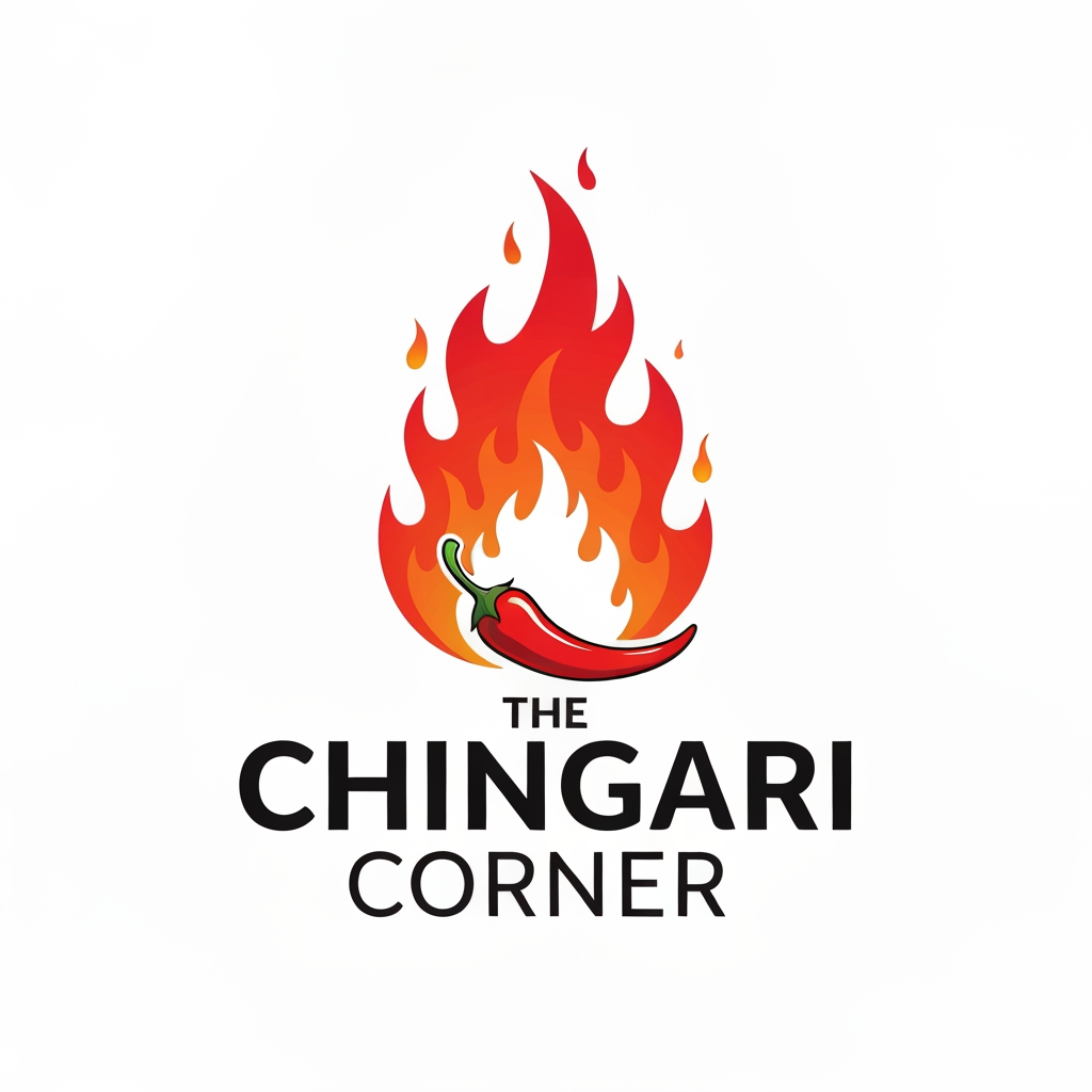 AI Design for generate asthatic logo for chicken restaurant whose name is [the  chingari  corner] without use chicken image