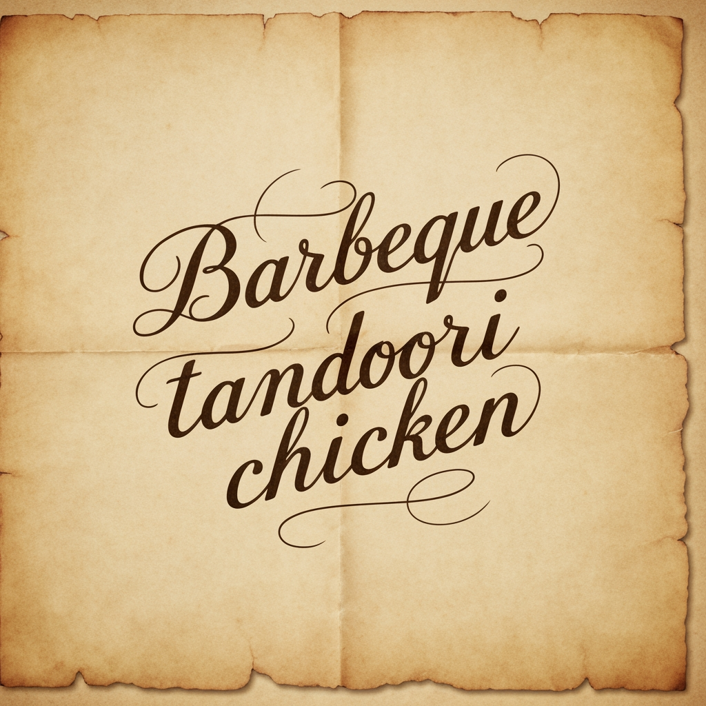AI Design for replace barbeque with the tandoori chicken