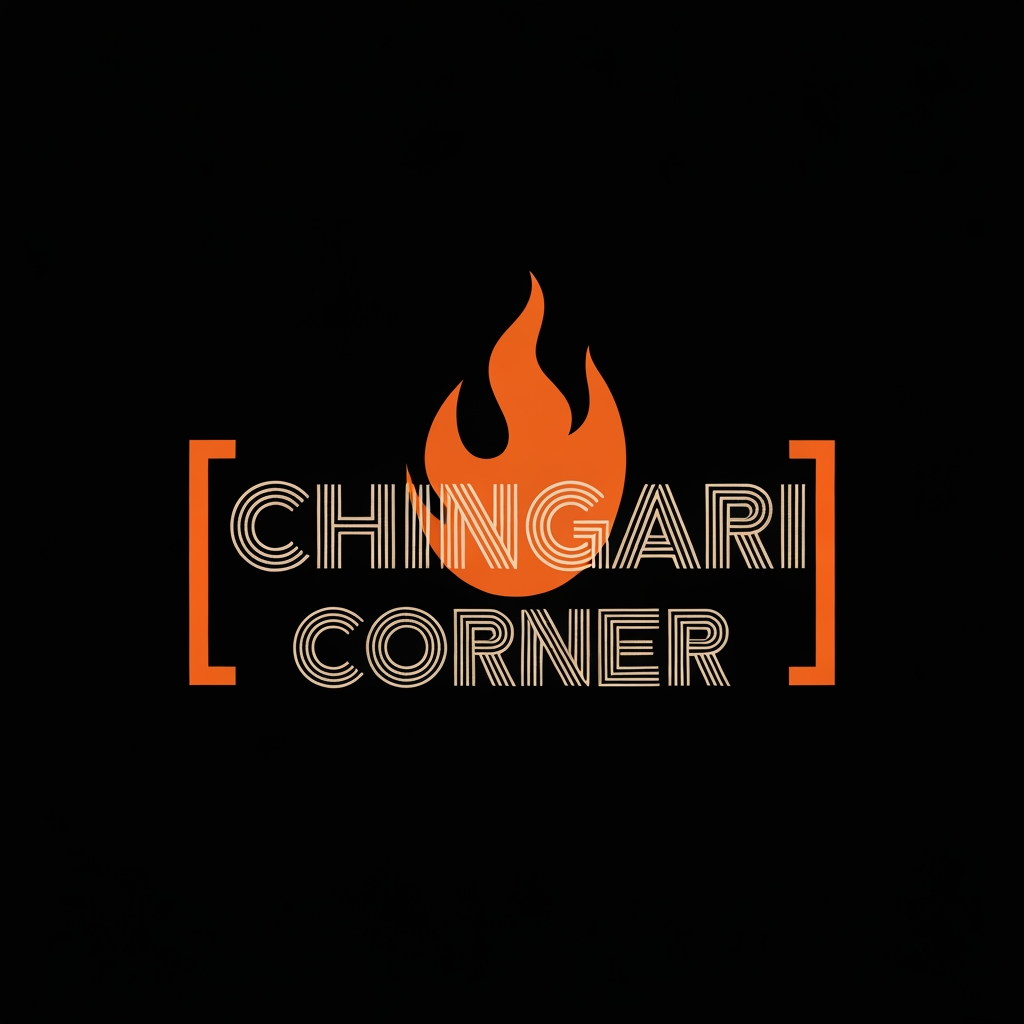 AI Design for generate asthatic logo for chicken restaurant whose name is [  chingari  corner] using unique style