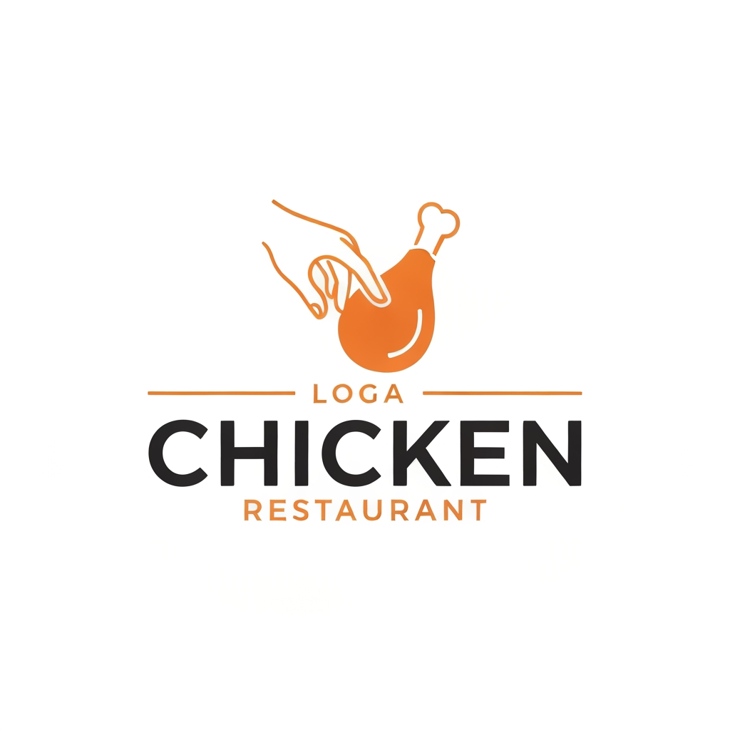AI Design for generate asthatic logo for chicken restaurant without use chicken image