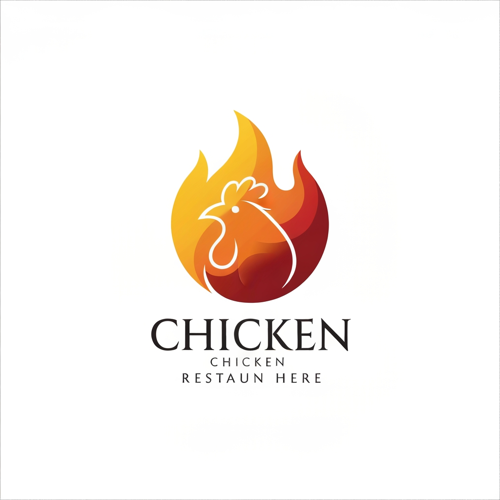 AI Design for generate asthatic logo for chicken restaurant without use chicken image