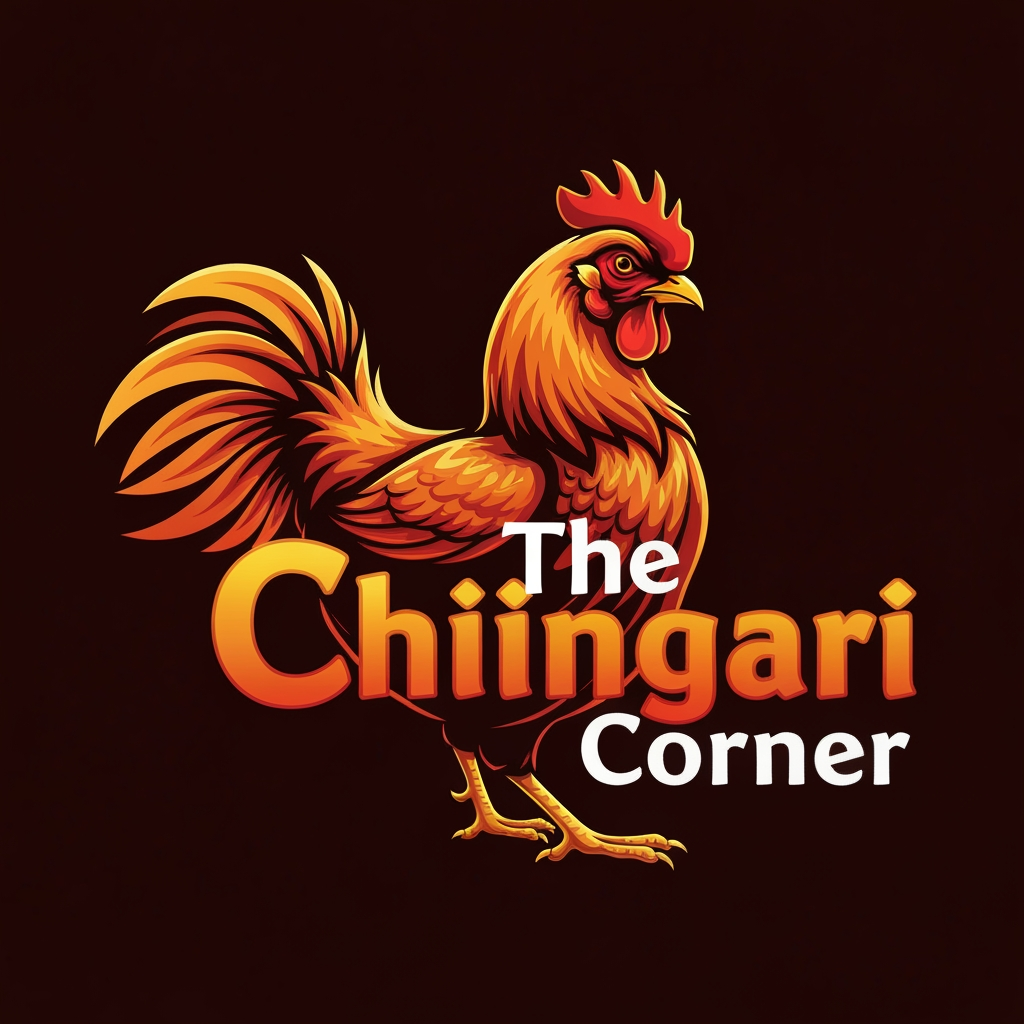 AI Design for generate asthatic logo for chicken restaurant whose name is [the  chingari  corner] using chicken image