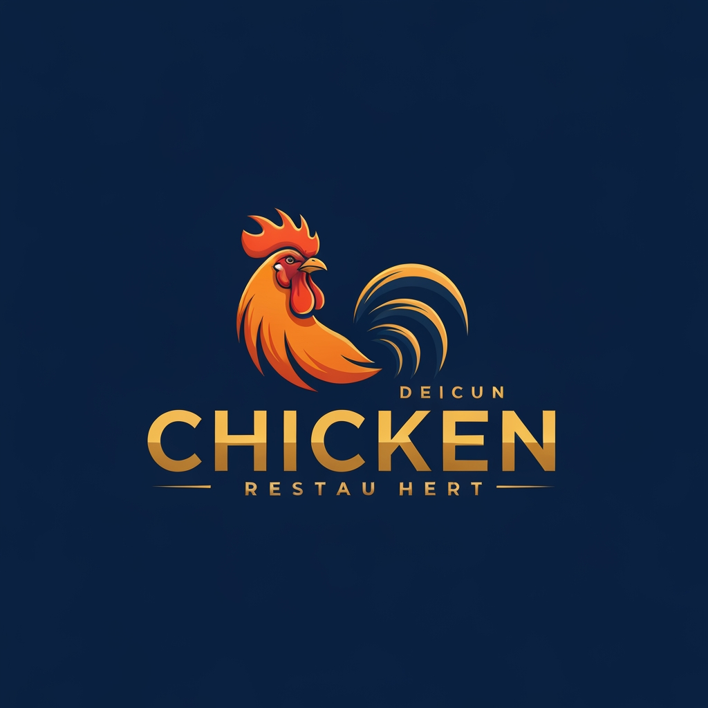 AI Design for generate asthatic logo for chicken restaurent