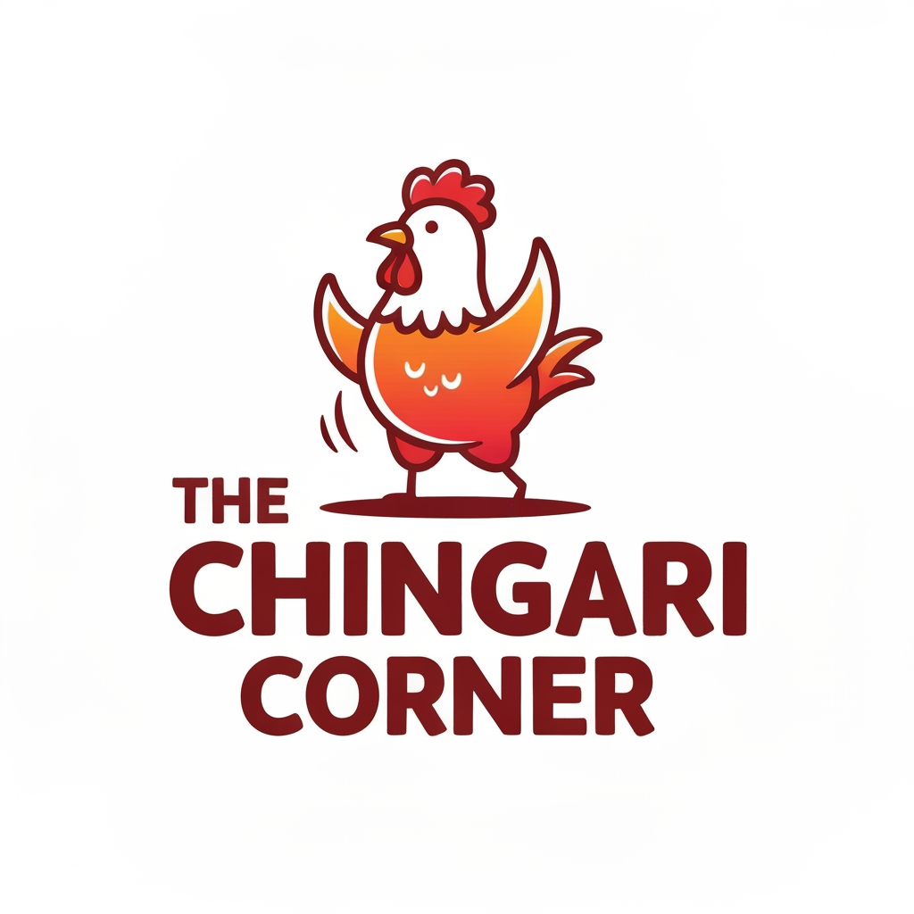AI Design for generate asthatic logo for chicken restaurant whose name is [the  chingari  corner] using unique concept