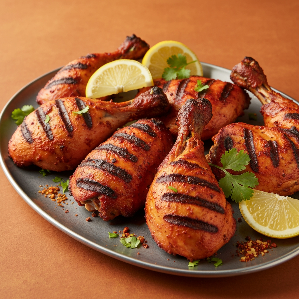 AI Design for replace barbeque with the tandoori chicken