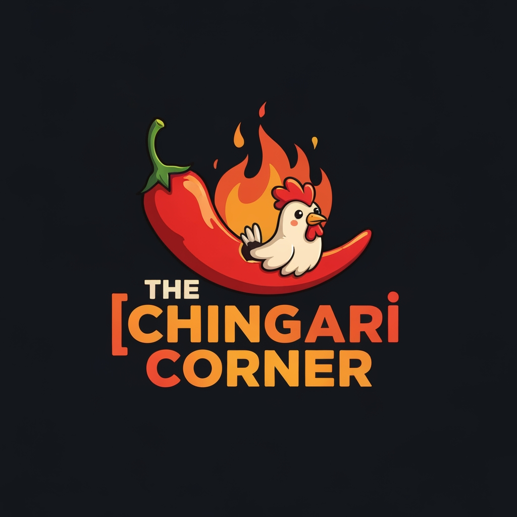 AI Design for generate asthatic logo for chicken restaurant whose name is [the  chingari  corner] using unique style