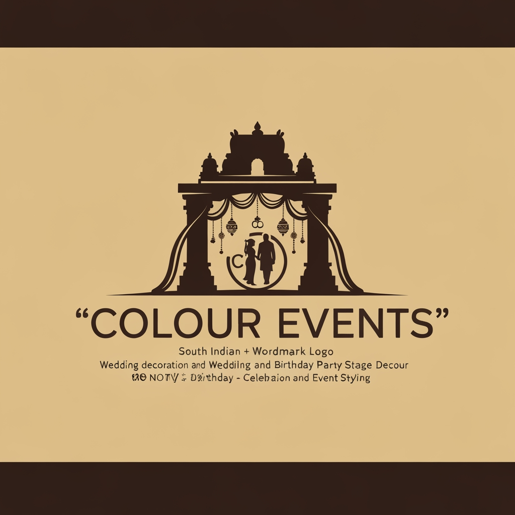 AI Design for Yes — and I’d make the prompt very specific so the AI doesn’t fall back to the usual **lotus + diya + wedding rings + balloons** combination 😭.
Here’s a strong prompt you can paste into an image/logo generator:
Design a **completely original, professional logo** for a South Indian event decoration and styling company called **“COLOUR EVENTS”**.
The company specializes in:
* Wedding decoration and wedding stage décor
* Birthday party decoration
* Celebration and event styling
### Core logo idea
Create a **simple, memorable icon + wordmark logo** that visually communicates **both weddings and birthdays through one unified symbol**, rather than using two separate unrelated icons.
The logo should immediately feel like an **event décor / celebration brand**, while subtly reflecting **South Indian cultural aesthetics**.
### Cultural direction
Use **South Indian visual language in an abstract, modern way**, inspired by:
* Traditional South Indian decorative arches and entrance décor
* Temple-arch / mandapam silhouettes
* Thoranam-inspired hanging elements
* South Indian textile and drape forms
* Kolam-inspired curves or geometry
* Traditional festive hanging ornaments
**Do NOT directly draw a temple, deity, diya, lotus, peacock, kalash, wedding rings, bride and groom, or a generic mandala.**
Instead, abstract the *shape language* of South Indian décor into a contemporary logo.
### Wedding + birthday fusion
Combine visual cues intelligently:
* **Wedding:** decorative arch, elegant fabric/drape, hanging floral or ornamental elements
* **Birthday:** subtle celebration spark, starburst, playful decorative dots, festive hanging elements
These should feel like **one integrated design**, not “wedding icon + balloon icon” placed together.
### Unique symbol
Develop a distinctive icon that could become the brand’s recognizable symbol even without the text.
A strong direction to explore:
* flowing decorative drapes forming a subtle **C / E**
* an elegant South Indian decorative arch enclosing a central celebration element
* a festive canopy / thoranam-inspired shape combined with a subtle CE monogram
* negative space that subtly forms **C** and **E**
The symbolism should be **clever and understated**, not literal.
### Style
* Minimal
* Elegant
* Modern
* Premium
* Warm
* Festive
* Clean vector geometry
* Strong silhouette
* Balanced symmetry
* Suitable for both luxury weddings and colorful birthday celebrations
* Easy to recognize at small sizes
* Works as a social media profile icon, business card, banner, invitation, uniform, packaging and signage
### Colour palette
Use a sophisticated **South Indian festive palette**, not a generic rainbow.
Possible colors:
* Deep teal
* Rani pink / magenta
* Vermilion / coral
* Marigold / saffron
* Warm ivory
* Optional muted gold accent
Use **2–4 colors maximum** and keep the logo visually clean.
### Typography
Use a refined but approachable typeface.
“COLOUR” should have more visual character.
“EVENTS” should be smaller and cleaner.
The typography should feel contemporary and premium, not like a generic wedding invitation font.
### Important restrictions
Do NOT create:
* generic wedding planner logos
* generic birthday logos
* balloons as the main icon
* wedding rings
* bride/groom silhouettes
* lotus logos
* peacock logos
* obvious temple illustrations
* generic mandalas
* excessive floral decoration
* clip-art appearance
* overly detailed illustrations
* stock-logo appearance
* copied or familiar existing brand styles
The final result must feel **fresh, ownable, and distinctive**, as though it was designed specifically for **Colour Events**.
### Output
Create **5 distinct logo concepts**, each with:
1. Icon + “COLOUR EVENTS”
2. Different but coherent approaches to combining South Indian décor, wedding celebration, and birthday celebration
3. Clean vector logo presentation
4. White or transparent background
5. No mockup, no business card, no poster, no wall signage
6. Show the full logo clearly and separately
Overall impression:
**“South Indian celebration + beautiful décor + modern branding + colour + joy.”**
The logo should make someone look at it and immediately think:
**“This is an event décor and celebration company.”**
