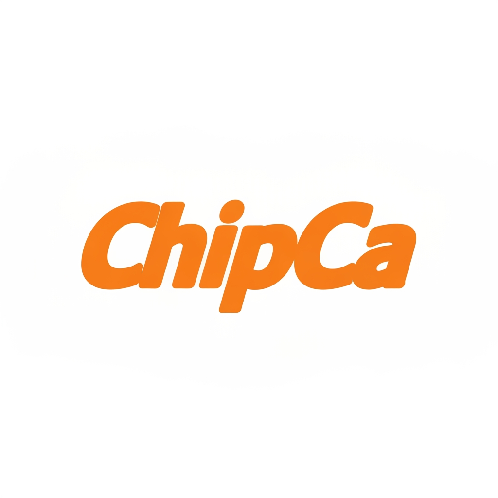 AI Design for A bold italic font wordmark logo for a chips brand called-ChipCa