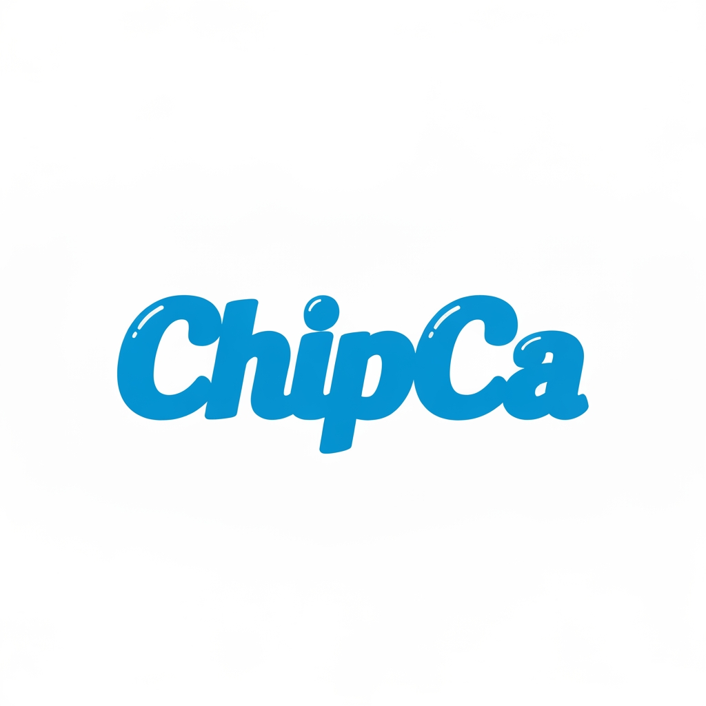 AI Design for A bold italic font wordmark logo for a chips brand called-ChipCa