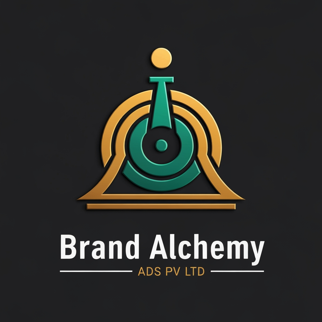 AI Design for give the logo in brand alchemy ads pvt ltd